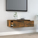 Dulap de perete stejar afumat 68x30x20 cm lemn prelucrat - WALTI WALTI