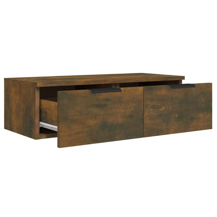 Dulap de perete stejar afumat 68x30x20 cm lemn prelucrat - WALTI WALTI