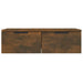 Dulap de perete stejar afumat 68x30x20 cm lemn prelucrat - WALTI WALTI