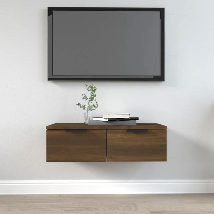 Comodă TV de perete, stejar maro, 68x30x20 cm, lemn prelucrat - WALTI WALTI