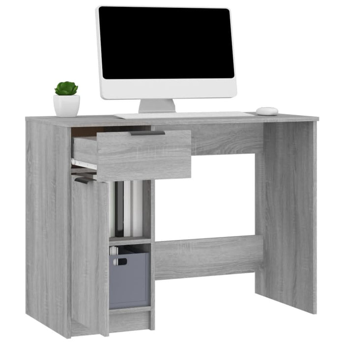 Birou, gri sonoma, 100x50x75 cm, lemn compozit - WALTI WALTI