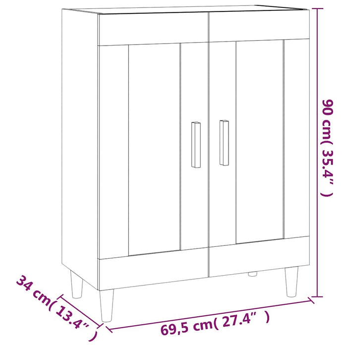 Dulap, gri sonoma, 69,5x34x90 cm, lemn compozit WALTI