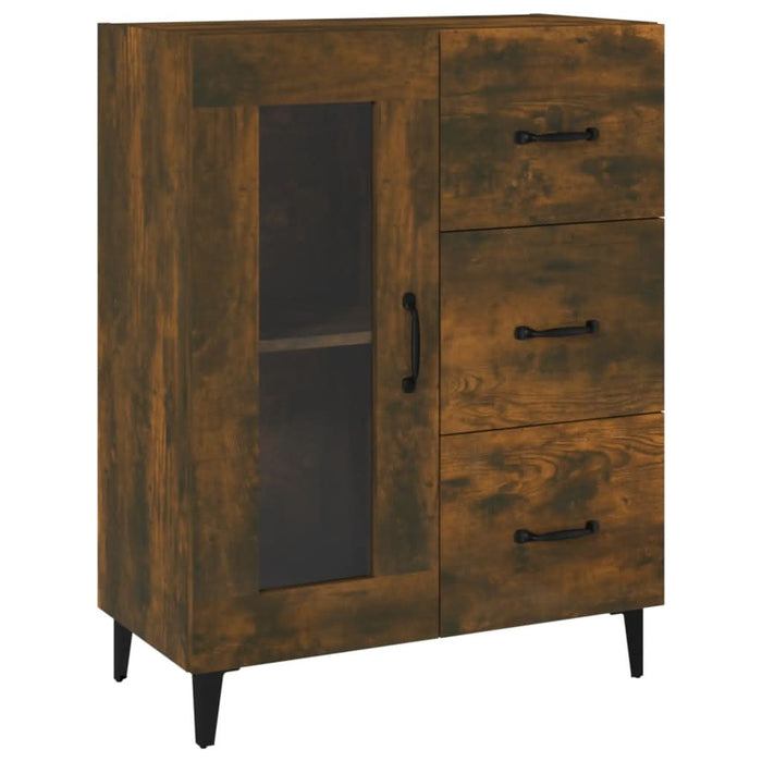 Dulap, stejar fumuriu, 69,5x34x90 cm, lemn compozit - WALTI WALTI