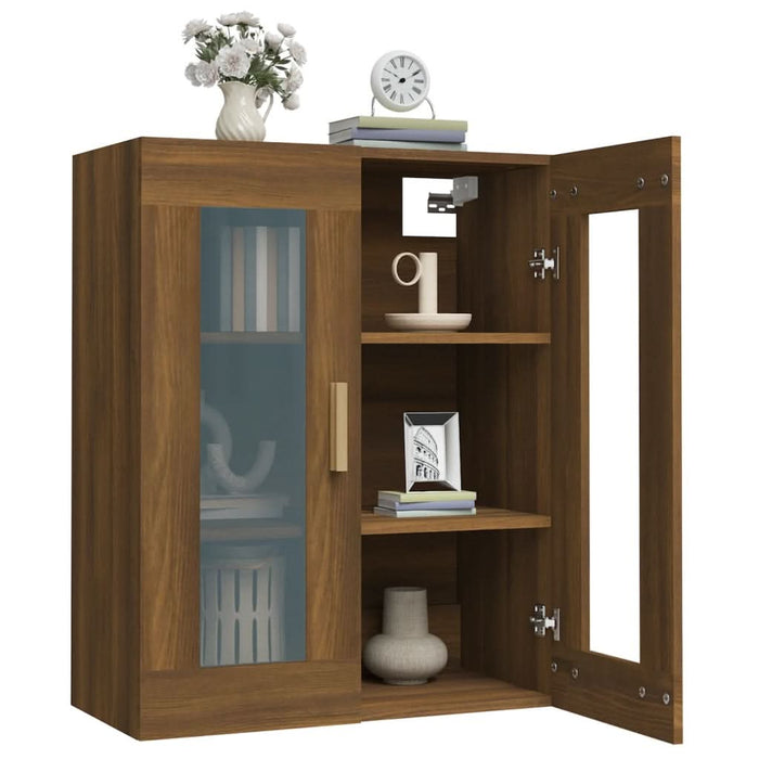 Dulap de perete suspendat, stejar maro, 69,5x34x90 cm - WALTI WALTI