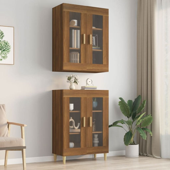 Dulap de perete suspendat, stejar maro, 69,5x34x90 cm - WALTI WALTI