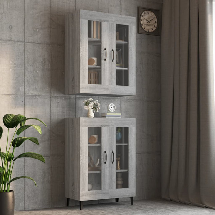 Dulap de perete suspendat, gri sonoma, 69,5x34x90 cm - WALTI WALTI