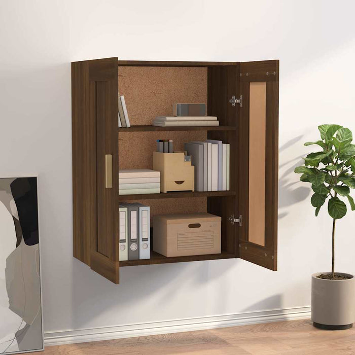Dulap de perete, stejar maro, 69,5x32,5x90 cm, lemn prelucrat WALTI