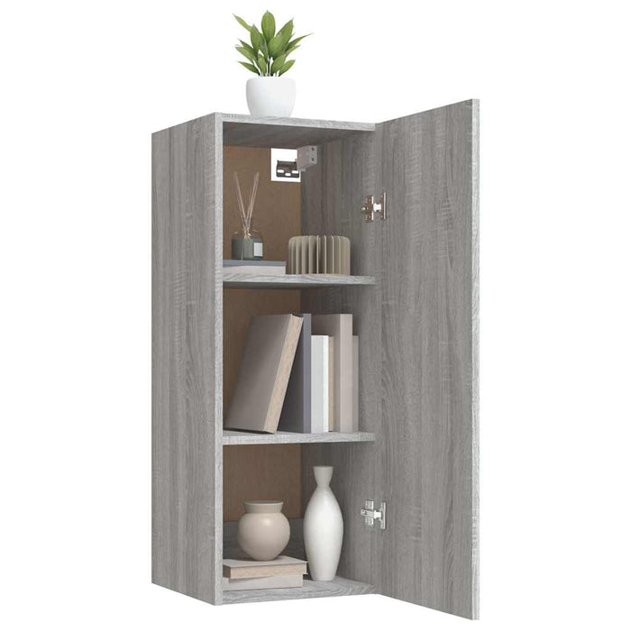 Dulap perete suspendat gri sonoma 34,5x34x90 cm lemn compozit WALTI