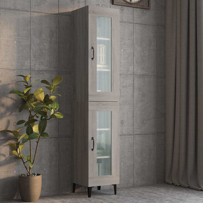 Dulap de perete suspendat, gri sonoma, 34,5x34x90 cm WALTI