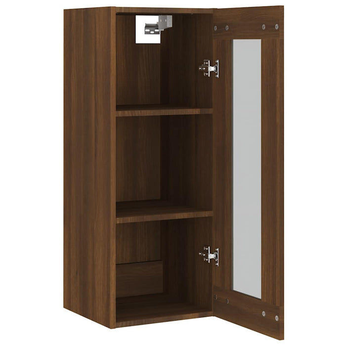 Dulap de perete suspendat, stejar maro, 34,5x34x90 cm WALTI