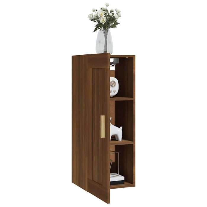 Dulap de perete, stejar maro, 35x34x90 cm, lemn prelucrat WALTI