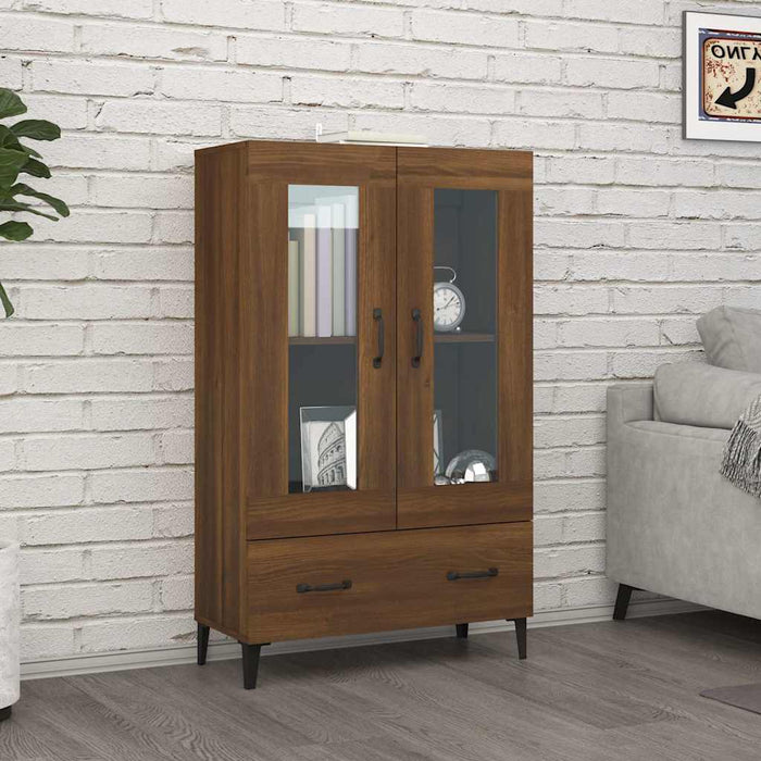 Dulap înalt, stejar maro, 70x31x115 cm, lemn compozit WALTI