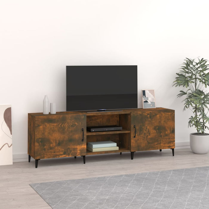 Comodă TV, stejar fumuriu, 150x30x50 cm, lemn compozit WALTI
