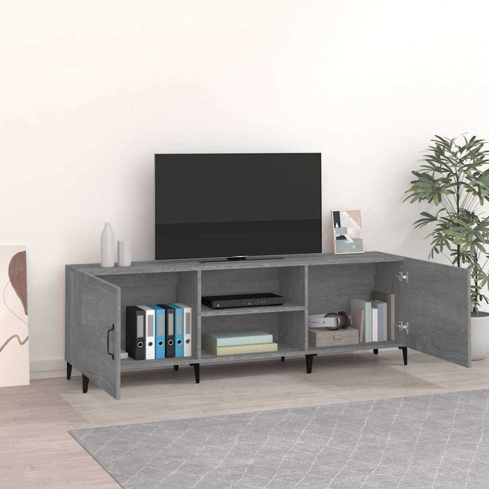 Comodă TV, gri sonoma, 150x30x50 cm, lemn compozit - WALTI WALTI