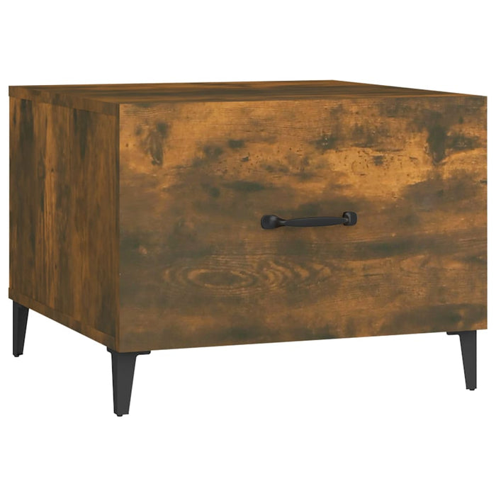 Măsuță de cafea cu picioare metalice stejar fumuriu 50x50x40 cm - WALTI WALTI