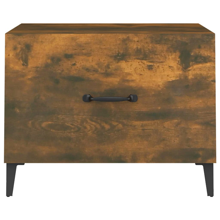 Măsuță de cafea cu picioare metalice stejar fumuriu 50x50x40 cm - WALTI WALTI