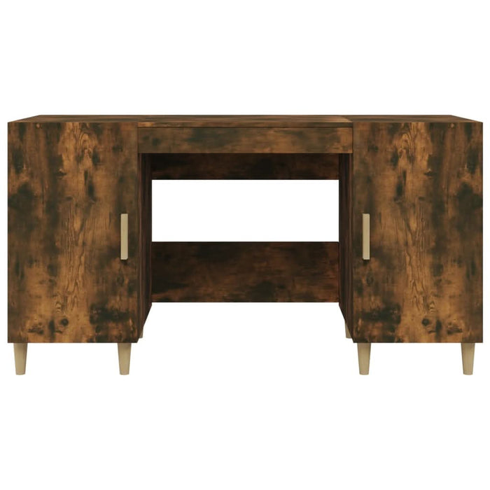 Birou, stejar fumuriu, 140x50x75 cm, lemn compozit - WALTI WALTI