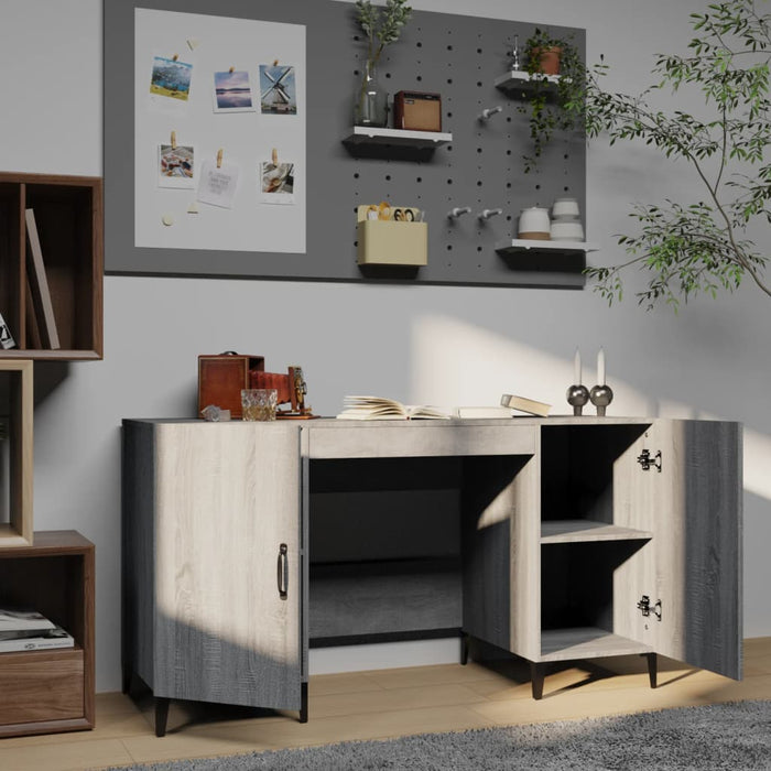 Birou, gri sonoma, 140x50x75 cm, lemn compozit - WALTI WALTI