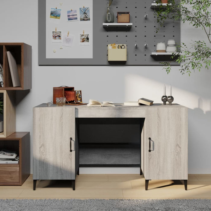 Birou, gri sonoma, 140x50x75 cm, lemn compozit - WALTI WALTI
