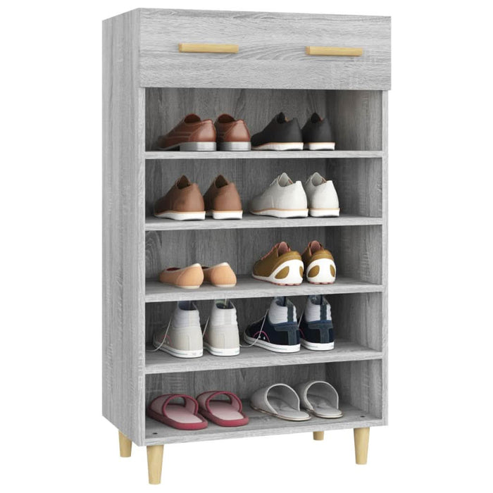 Pantofar, gri sonoma, 60x35x105 cm, lemn compozit - WALTI WALTI