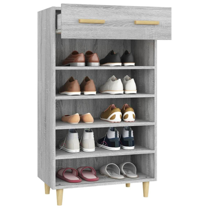 Pantofar, gri sonoma, 60x35x105 cm, lemn compozit - WALTI WALTI