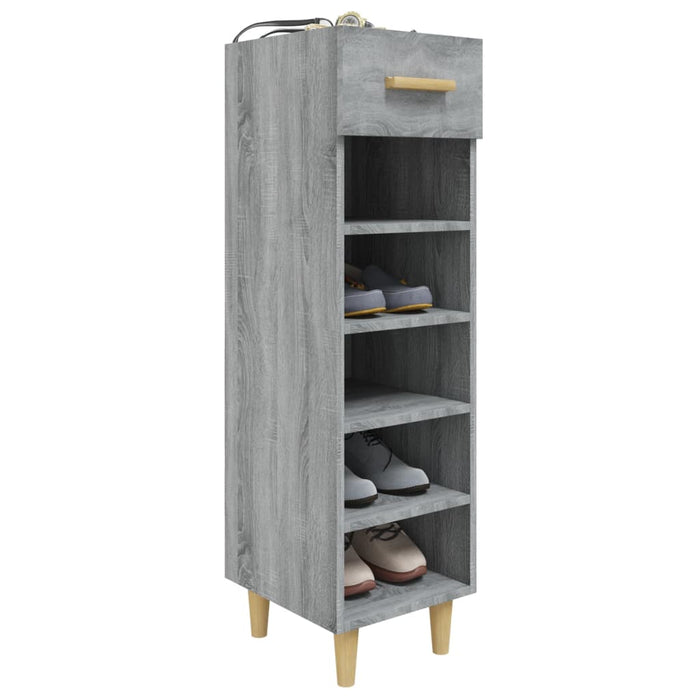 Pantofar, gri sonoma, 30x35x105 cm, lemn compozit - WALTI WALTI