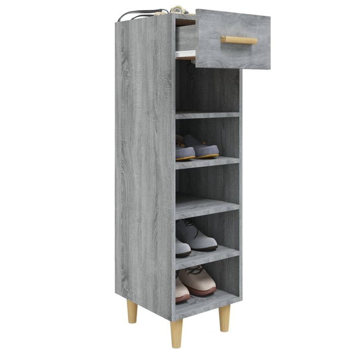 Pantofar, gri sonoma, 30x35x105 cm, lemn compozit - WALTI WALTI