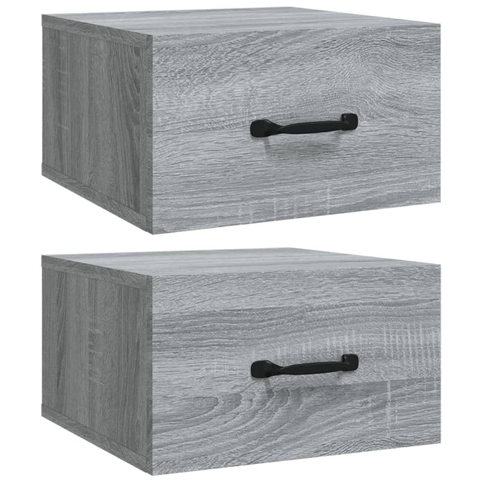 Noptiere de perete, 2 buc., sonoma gri, 35x35x20 cm - WALTI WALTI