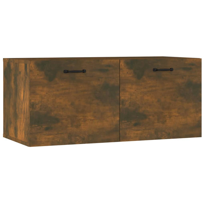 Comodă perete, stejar fumuriu, 80x35x36,5 cm, lemn prelucrat - WALTI WALTI
