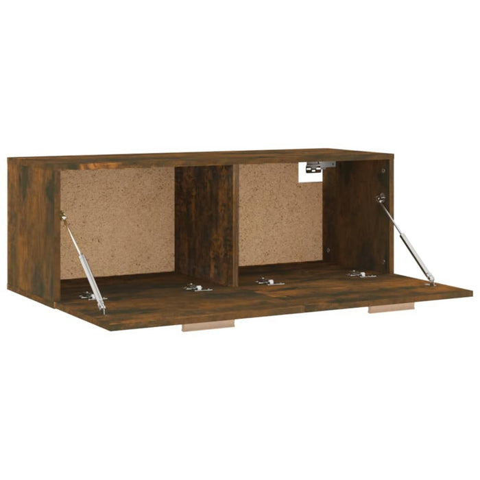 Dulap de perete, stejar fumuriu, 100x36,5x35 cm, lemn prelucrat - WALTI WALTI