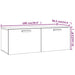 Dulap de perete, stejar maro, 100x36,5x35 cm, lemn prelucrat - WALTI WALTI