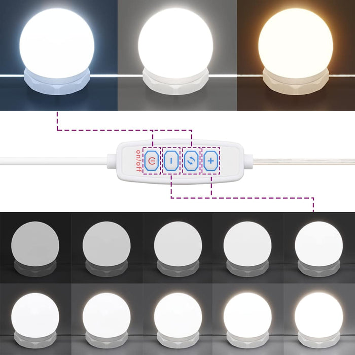 Dulap cu oglindă și LED, stejar maro, 91x15x76,5 cm WALTI