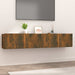 Comode TV, 2 buc., stejar afumat, 80x30x30 cm lemn prelucrat - WALTI WALTI