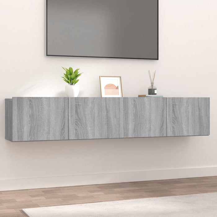Comode TV, 2 buc., gri sonoma, 80x30x30 cm, lemn prelucrat - WALTI WALTI