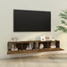 Comode TV, 2 buc., stejar fumuriu, 100x30x30 cm, lemn prelucrat - WALTI WALTI