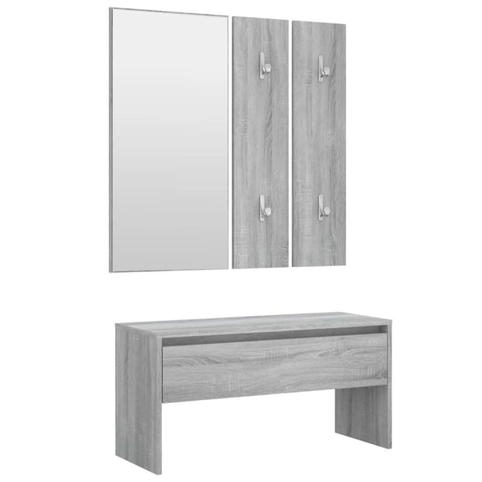 Set de mobilier pentru hol, gri sonoma, lemn prelucrat - WALTI WALTI