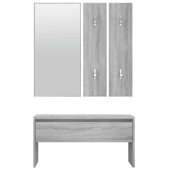 Set de mobilier pentru hol, gri sonoma, lemn prelucrat - WALTI WALTI