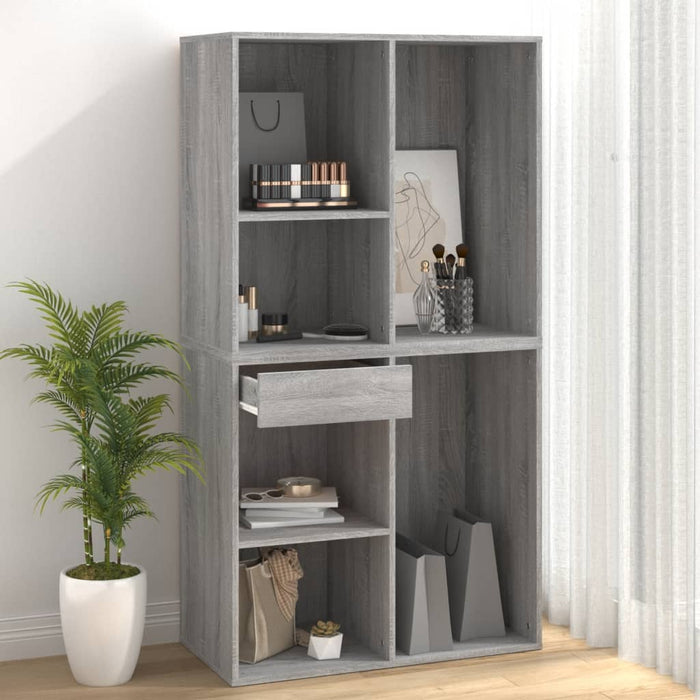 Dulap de cosmetice, gri sonoma, 80x40x75 cm, lemn prelucrat - WALTI WALTI
