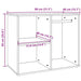 Dulap de dressing, stejar fumuriu, 80x40x65 cm, lemn compozit - WALTI WALTI