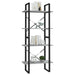 Bibliotecă cu 4 niveluri gri sonoma 60x30x140 cm lemn compozit - WALTI WALTI