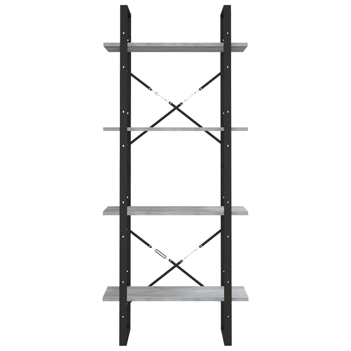 Bibliotecă cu 4 niveluri gri sonoma 60x30x140 cm lemn compozit - WALTI WALTI