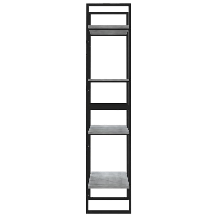 Bibliotecă cu 4 niveluri gri sonoma 60x30x140 cm lemn compozit - WALTI WALTI