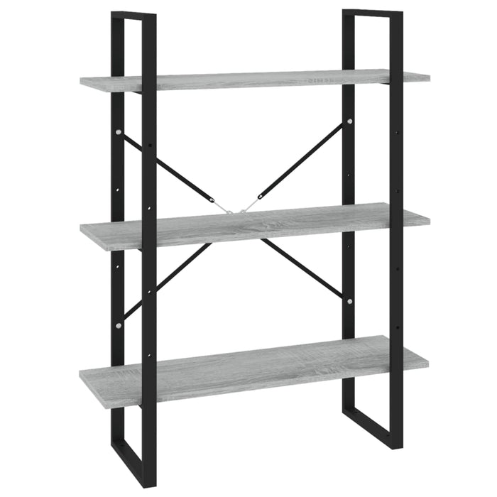 Bibliotecă, gri sonoma, 80x30x105 cm, lemn prelucrat - WALTI WALTI