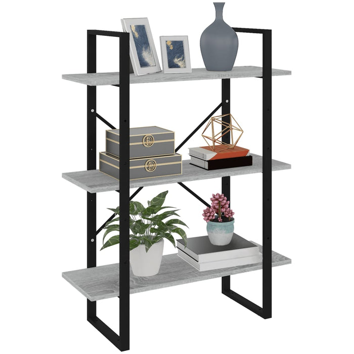 Bibliotecă, gri sonoma, 80x30x105 cm, lemn prelucrat - WALTI WALTI