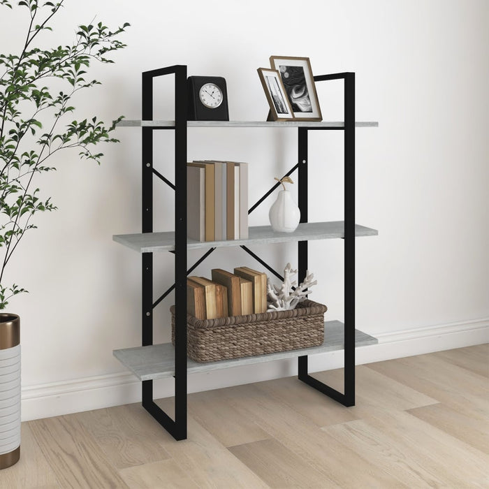 Bibliotecă, gri sonoma, 80x30x105 cm, lemn prelucrat - WALTI WALTI