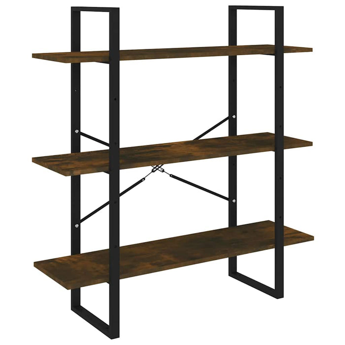 Bibliotecă, stejar fumuriu, 100x30x105 cm, lemn prelucrat WALTI