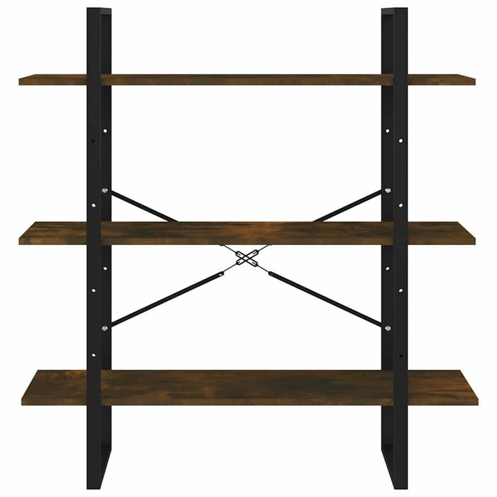 Bibliotecă, stejar fumuriu, 100x30x105 cm, lemn prelucrat WALTI