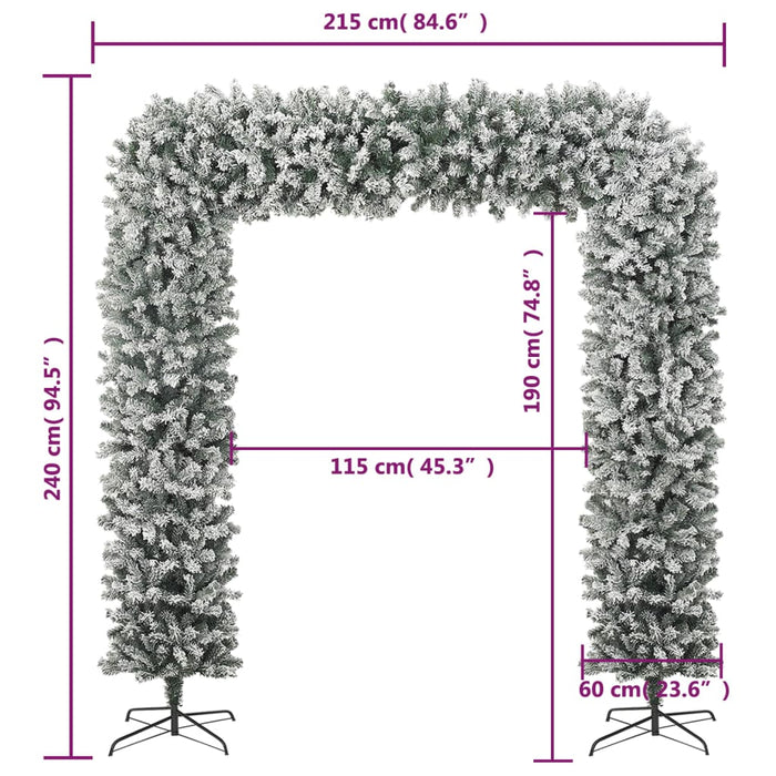 Arcadă pom de Crăciun cu zăpadă pufoasă, 240 cm - WALTI WALTI