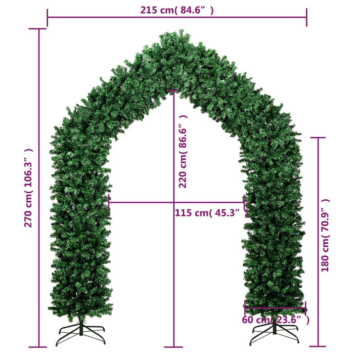 Arcadă pom de Crăciun, verde, 270 cm - WALTI WALTI