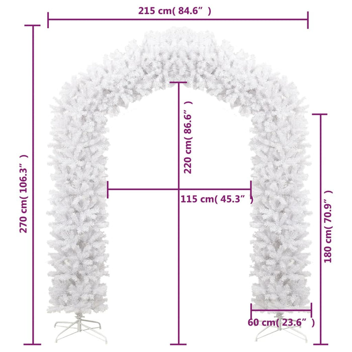 Arcadă pom de Crăciun, alb, 270 cm - WALTI WALTI